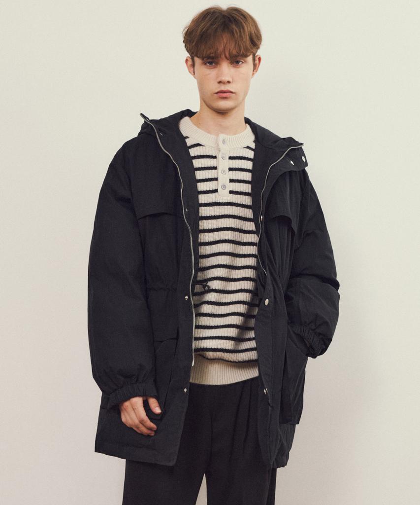 Wednesday Oasis Aerie Comfort Hooded Padded Jacket_Black