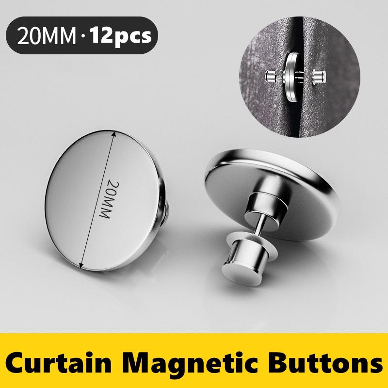 Curtain Magnetic Button Detachable Curtain Fix Fastener Clip Prevent Light Adjustment Window Screen Close Magnet Buckle