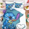Hot Sale 3D Cool Stitch Cute Anime Kids Duvet Cover with Pillowcases Cartoon Bedding Sets Gifts for Girls Boys Kids Adults