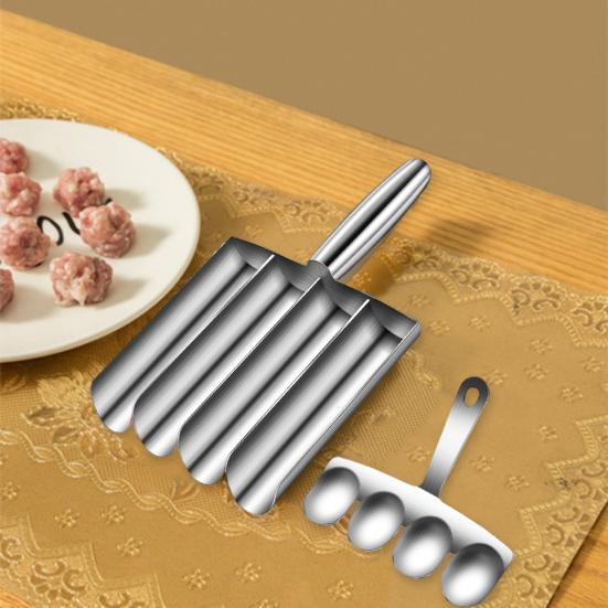 Meatball Maker Tool Stainless Steel Manual Non Stick Meatball Maker Time-Saving Portable Meatball