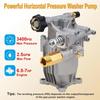 Heavy Duty Pressure Washer Pump 3400PSI 25GPM Horizontal 34 Inch Shaft Replacement for Industrial Power Washers Parts