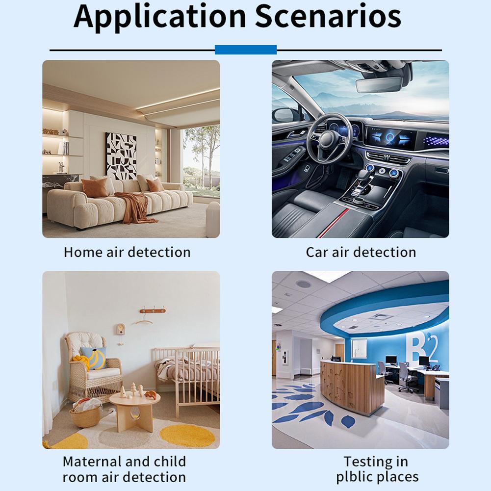 Electrochemical Formaldehyde Sensor Air Quality Detector HCHO TVOC CO2 Tester High Precise