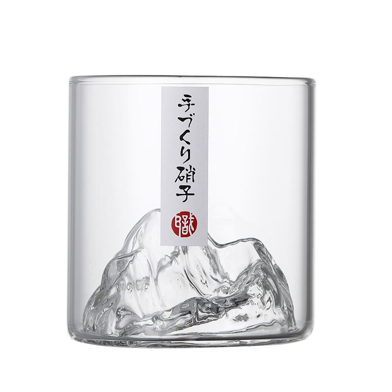 Japanese style whiskey glass tea cup mountain cup transparent heat-resistant glass tea cup red wine glass