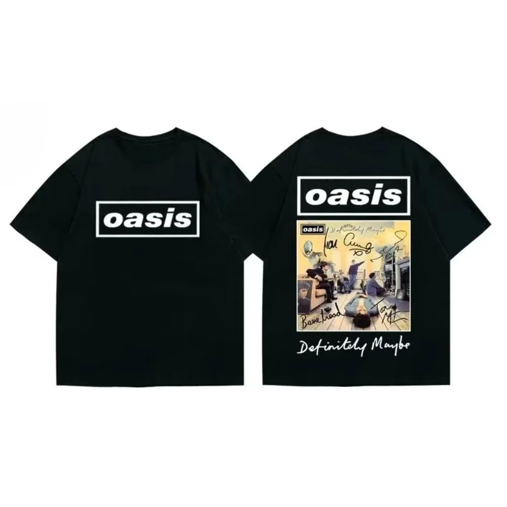 Summer Fashion and Popular Style British Rock Band Oasis's Casual, Soft and Loose Short-sleeved High-quality T-shirts