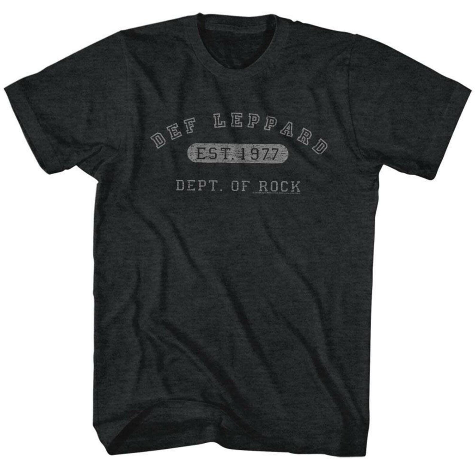 Def Leppard Department Of Rock Black Heather Adult T-Shirt 4XL