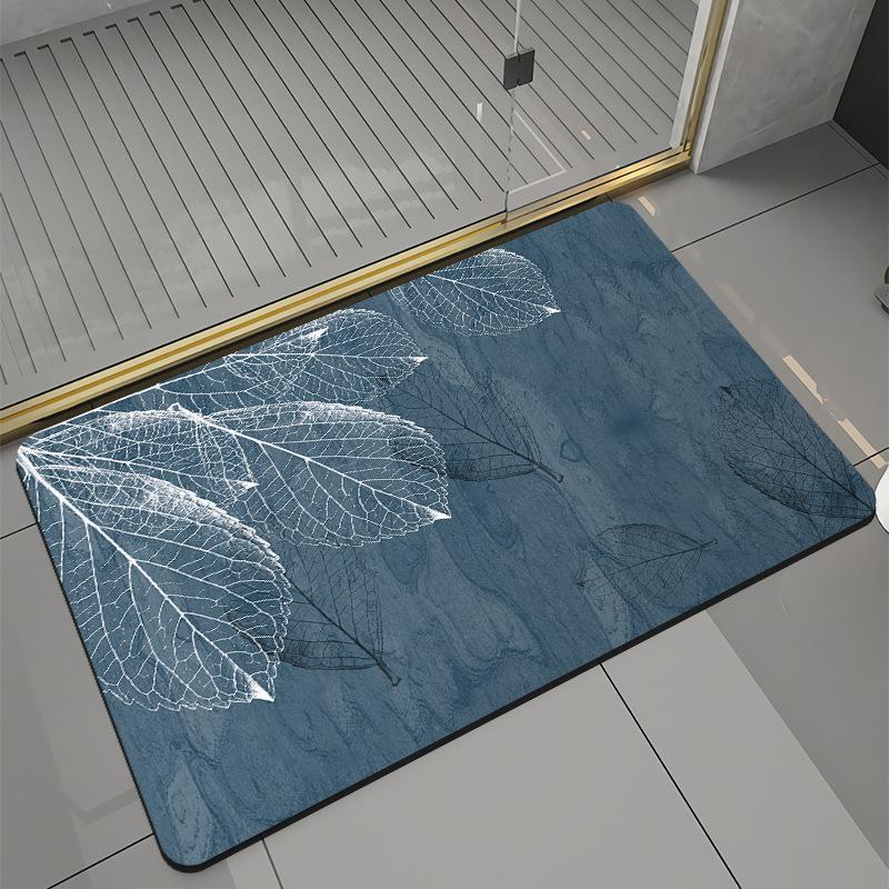 Bathroom Mats Front Door Mats Kitchen Mats Diatomite Mud Non-Slip Shower Rugs Quick Dry Machine Washable