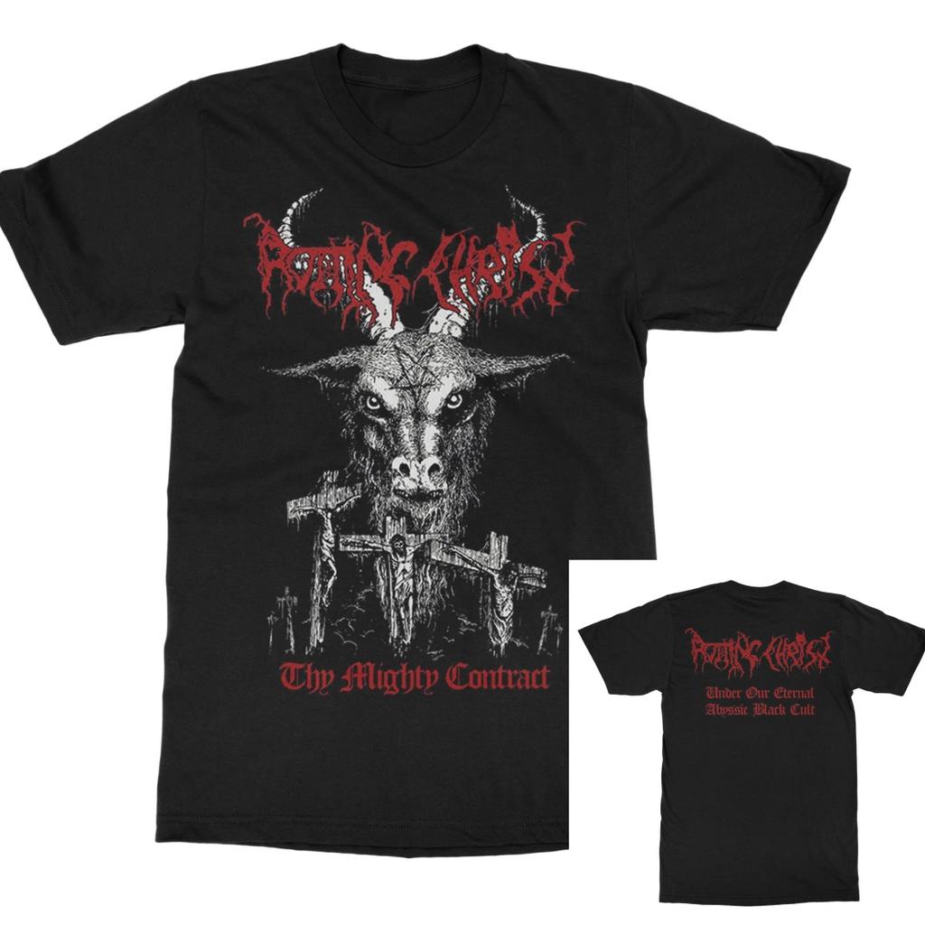 Rotting Christ Under Our Black Cult Tour Band Rock Music Art Style Summer Casual TShirt Unisexs and Womens Luxury Brand