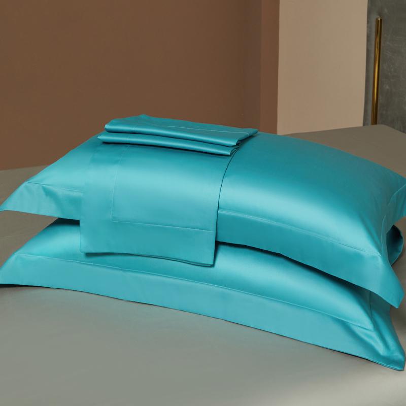 Premium Long-Staple Cotton Pillowcase Set - 100% Pure Cotton, Solid Color, 48x74cm (2-Pack)