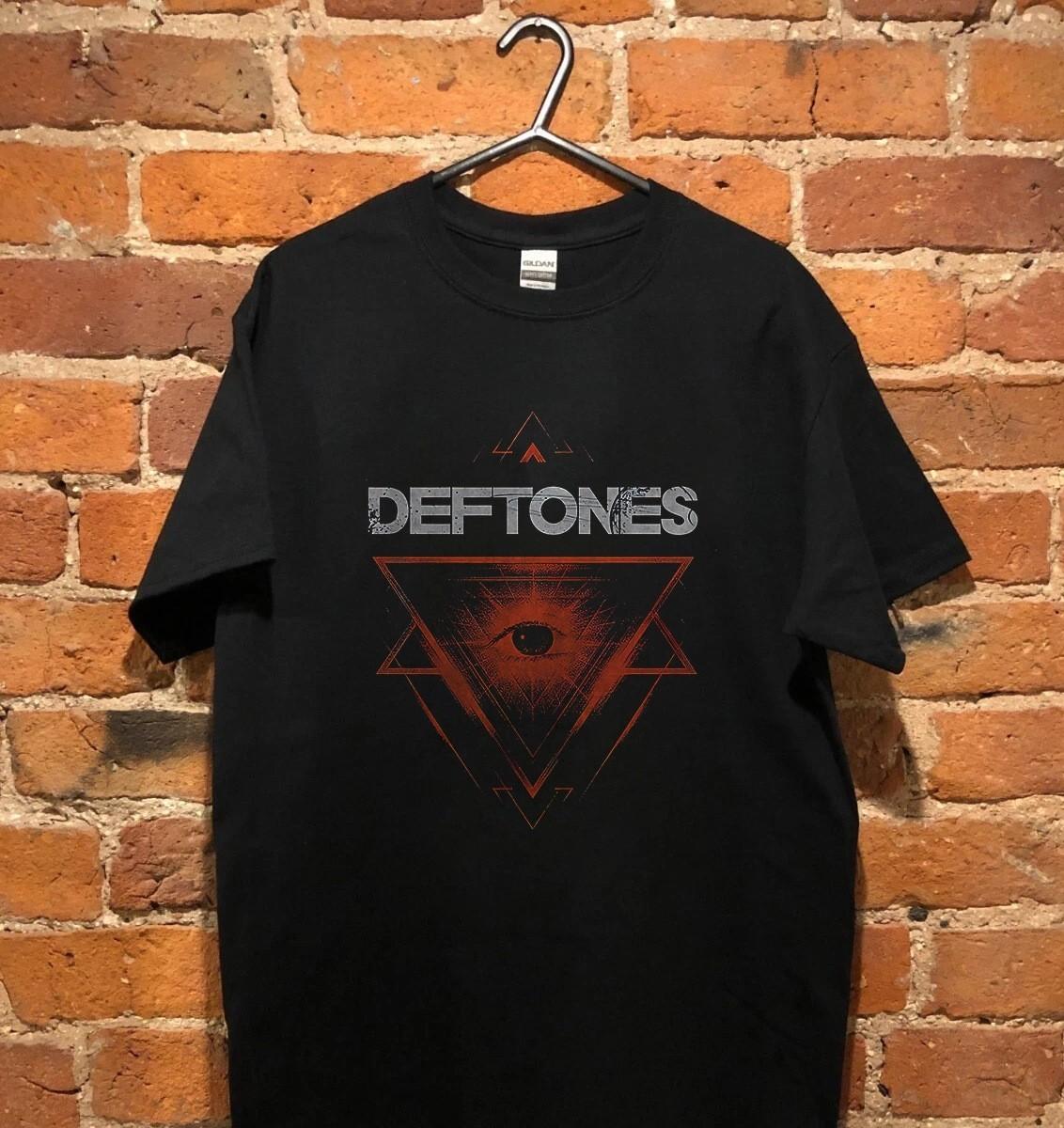 HOT! Deftones Triangle And Eye Black Heavy Cotton T-Shirt XXXXL