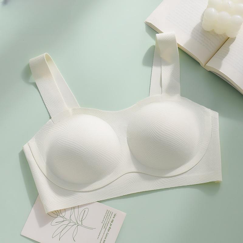 Sommer Einteiler Nicht abfärbende Unterwäsche Damen BHs Dünne Sektion Push-up Ohne Bügel BH Rücken Raffung