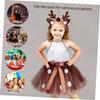 Brown Deer Reindeer Tulle Skirt Christmas Costume Tutu Dress Cute Girl Tutu Skirt  Party