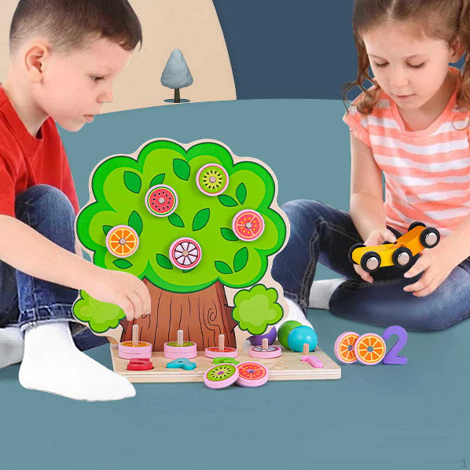 Picking Tree toy children kids Development Toys, Matching Game for 3 4 Ball