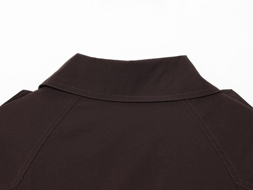 2025 Autumn/Winter Women's Retro European/American Double-Breasted Short Trench Coat