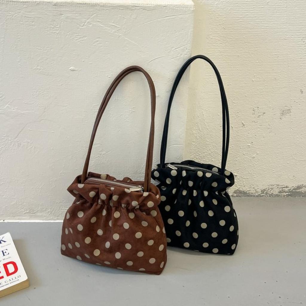 Handbag Women Faux suede Drawstring Daily Commute
