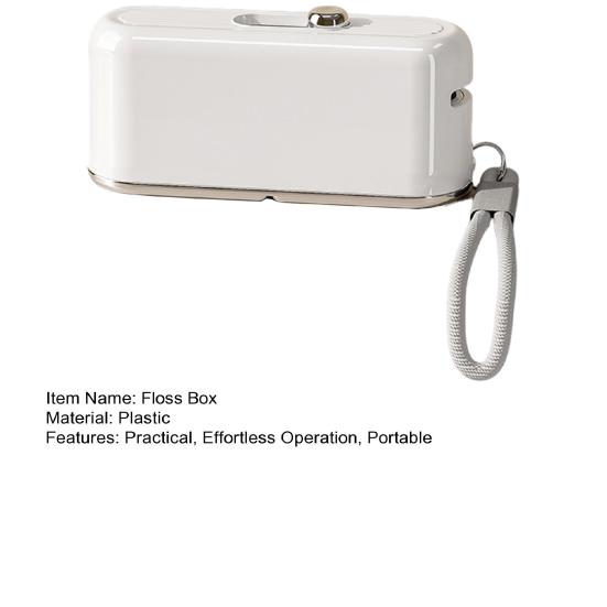 Pop-Up Floss Box Portable Automatic Dental Floss Dispenser Dustproof Reusable Floss Storage Case with Mirror for Oral Care Home Hotel Restaurant