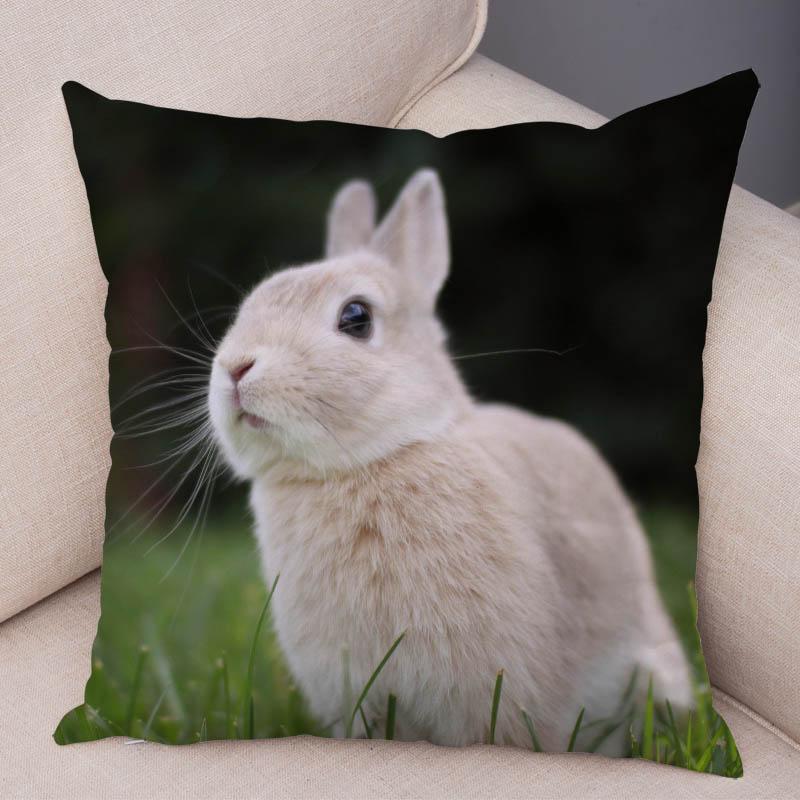 Pillowcase Sofa Car Home Decoration Pet Animal  Cute Rabbit  Cushion Cover