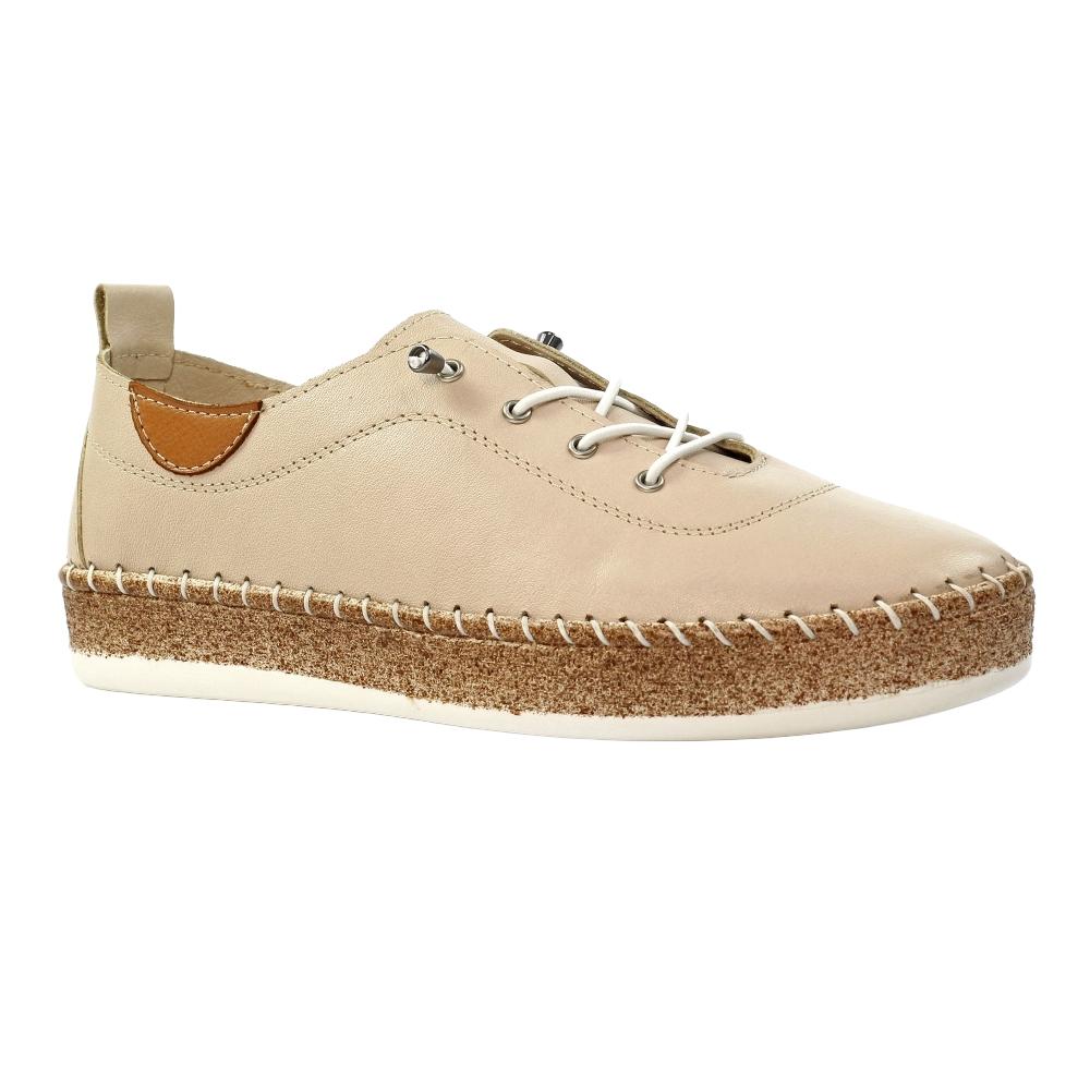 Lunar Womens/Ladies Evie Leather Plimsolls