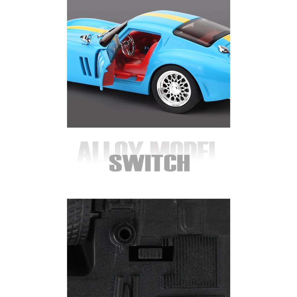 1/32 Ferrari 250 GTO Super Sportwagen Legierung Druckguss Metallmodell Klassisches Auto Spielzeug Mini GT Geschenk für Kinder Feine Verzierung Ausstellen Sammeln