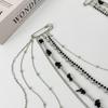 Alloy Clothing Tie Pin Exaggerated Bead Fixed Ornament High Quality Tassel Chain Brooch  Men