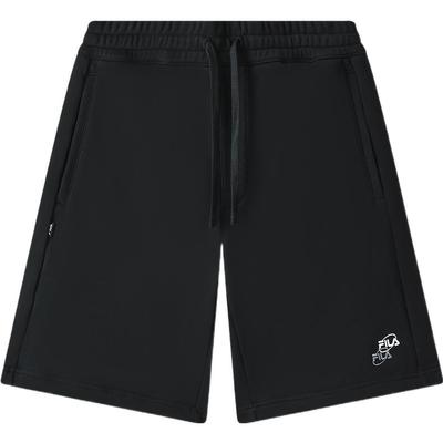 Valentines Day American Series Solid Color Knitted Casual Shorts Men Shorts Black F11M329607FBK