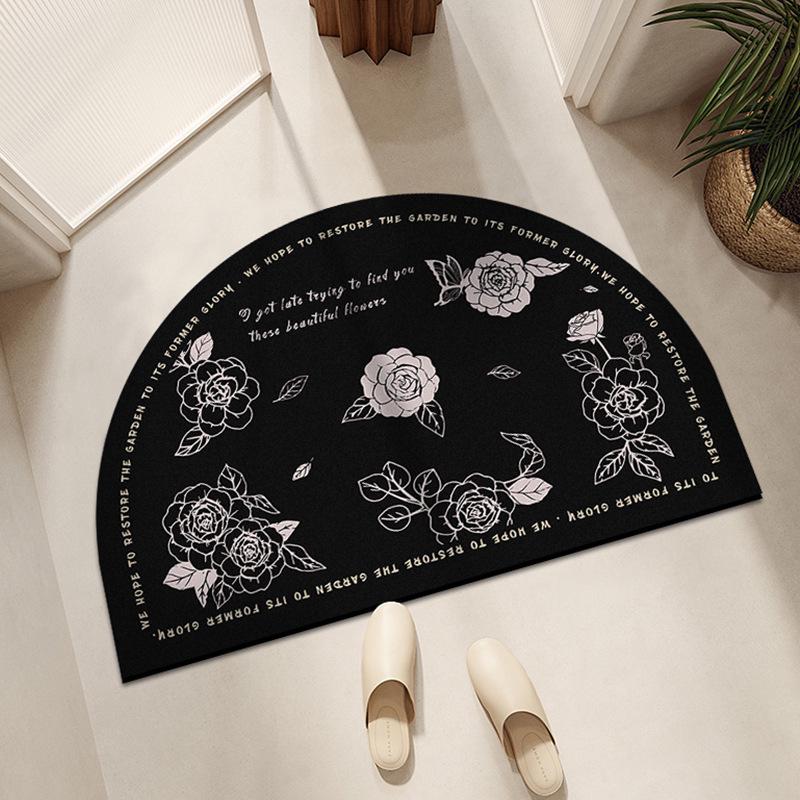American Semi-Circular Non-Slip Bathroom Mat - Diatomaceous Earth, Entrance Rug