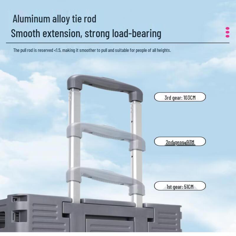 UOSU Portable Folding Shopping Cart with Climbing Wheels