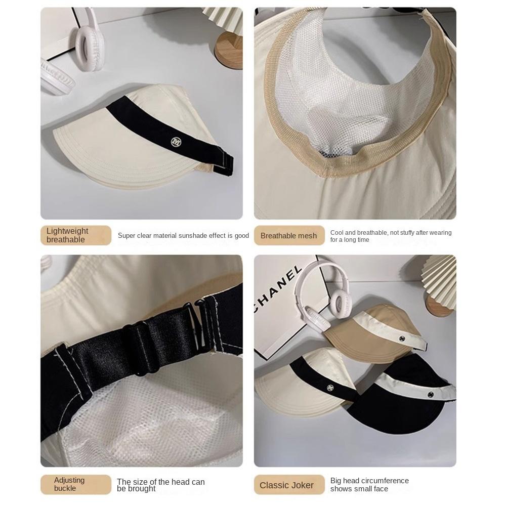 Foldable Summer Wide Brim Sunhat Korean Style UV Protection Visors Fisherman Ponytail Caps  Beach