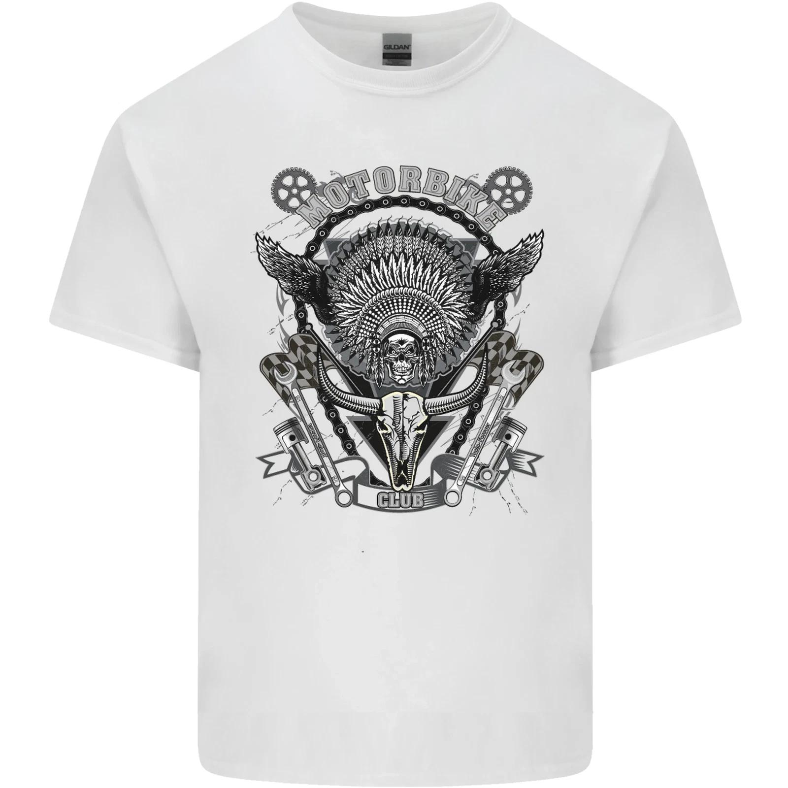 Motorbike Club Motorcycle Biker Kids T-Shirt Childrens S