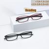 New Square Plastic Reading Glasses Ultralight High Definition Blue Light Blocking Fashionable Full Frame 281