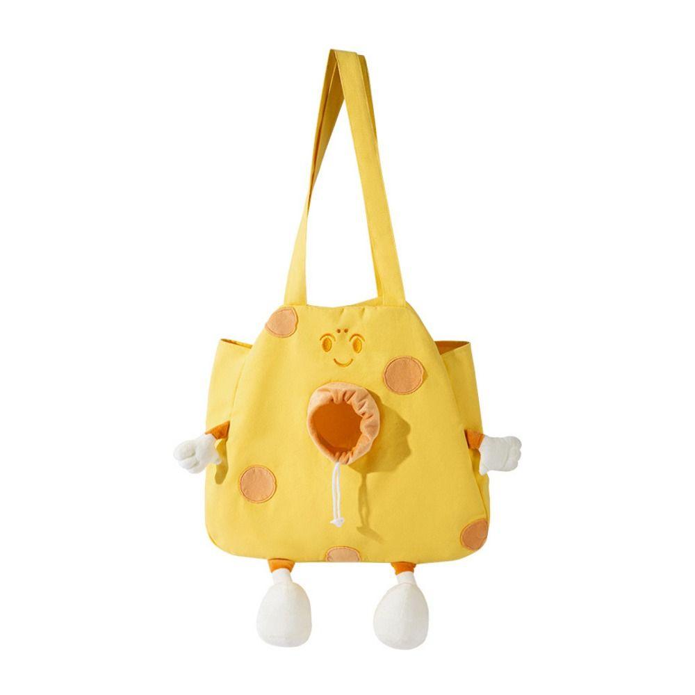 

Canvas Dog Crossbody Bag Breathable Cat Carrier Bag Cute Cat Shoulder Bag Four Seasons L жёлтый