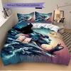 3pcs Cyber Mechanical Pattern Bedding Set, Includes 1 Comforter + 2 Pillowcases, Without Pillow Inserts, Soft Comfortable, Lightweight Breat