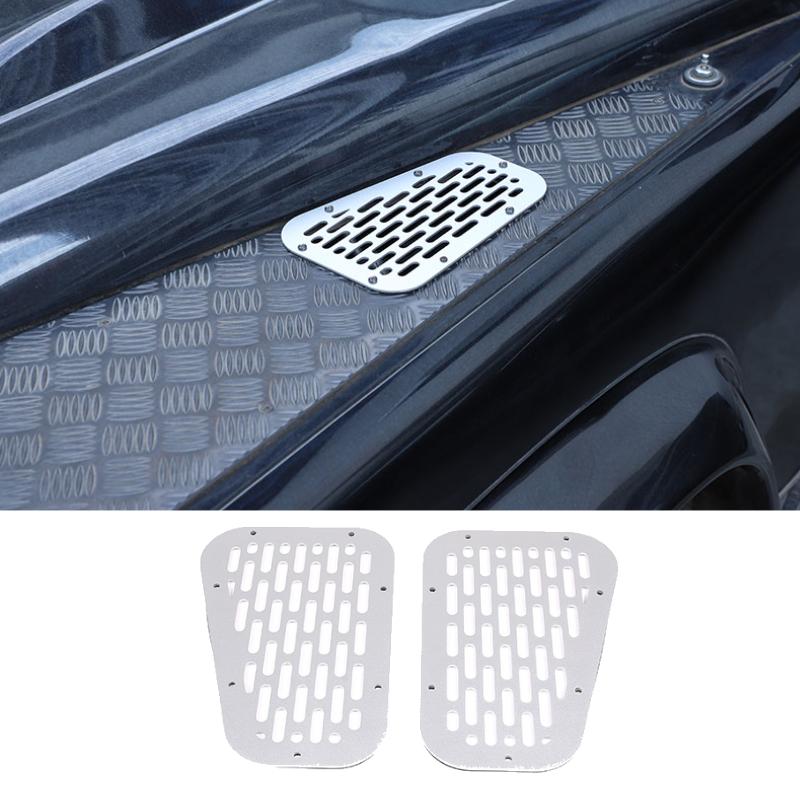 For Land Rover Defender 90 110 130 2004-2018 Aluminum Alloy Black Car Hood Protection Panel Decorate Stickers Car Accessories