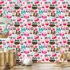Colorful Owl Hearts Wallpaper for Living Room and Bedroom 50x1000