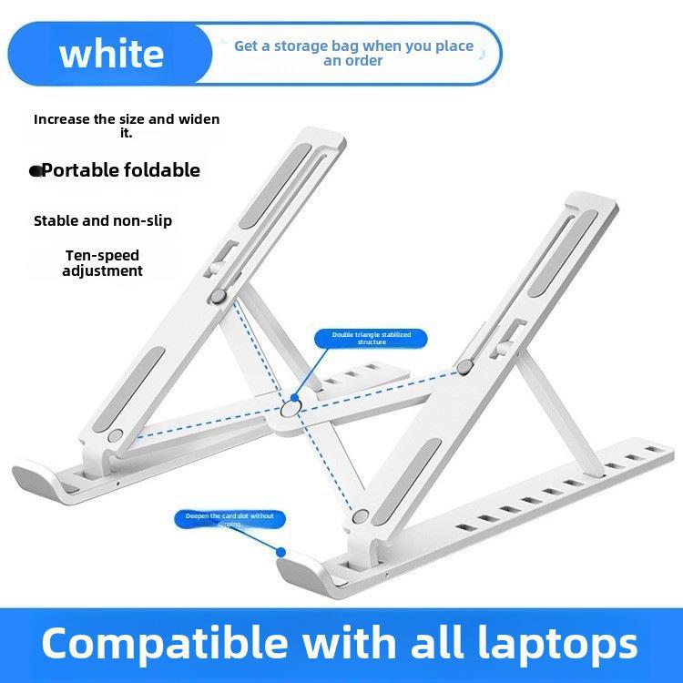 

Регулируемая алюминиевая подставка для ноутбука и планшета с теплоотводом large ten-speed adjustment белый