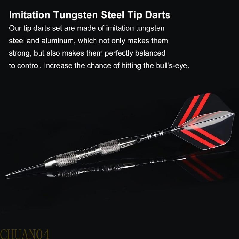 A1A2 Professional Steel Barrels PET Flight Set of 12 20 Grams Steel Tip Darts Sets with Aluminum Alloy Shaft Safe Darts Set