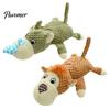 Safe Puppy Teething Toys Squeaky Plush Dog Toy with Sound, Simulated Rhino/Monkey Shape Pet Chew Toy, for Dogs Durable Mesh Splicing Interactive