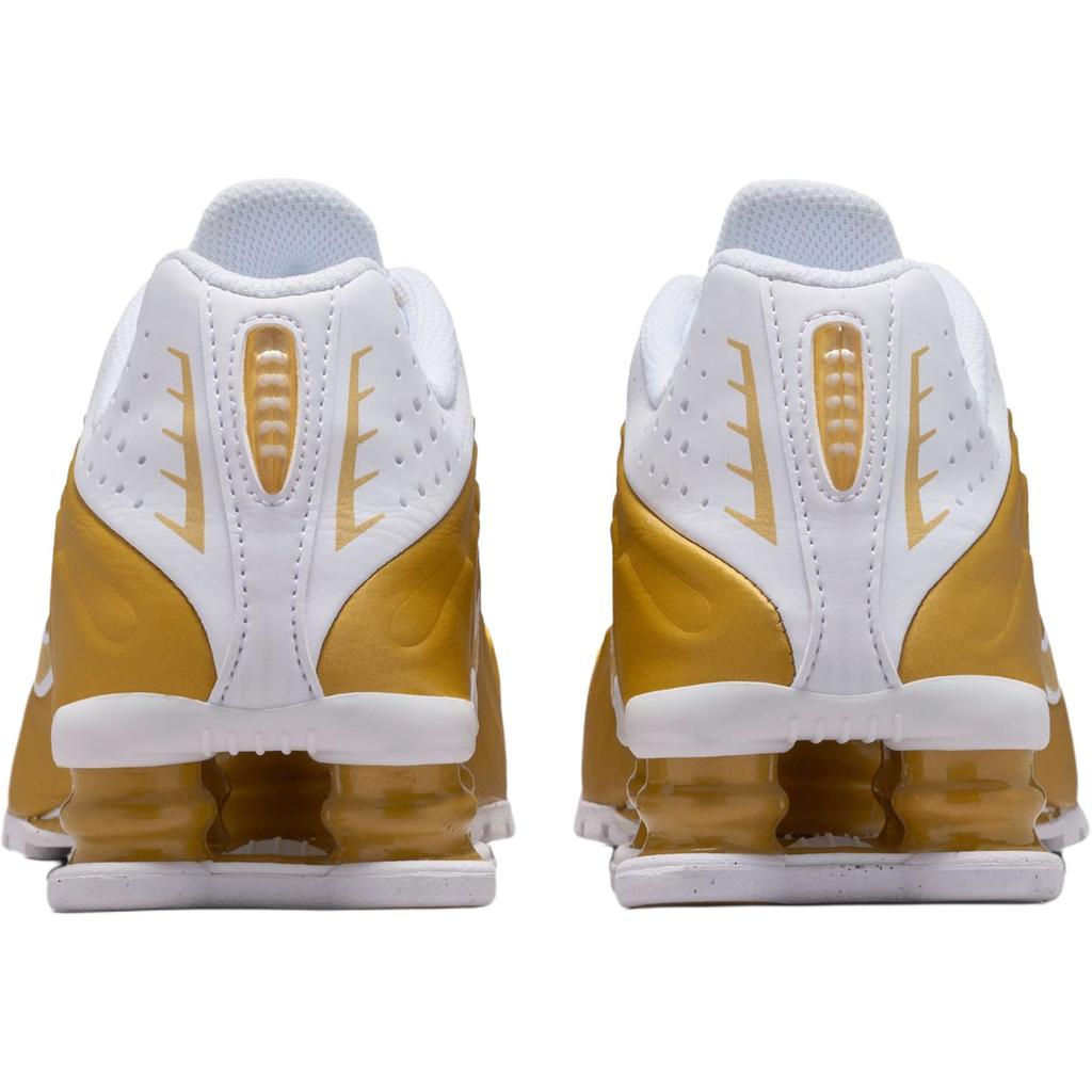 Nike Shox R4 GS Metalická zlatá Dětské tenisky Bílá CW2626-700