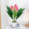 Künstliches Weißes Anthurium Blumenarrangement - Hochzeits- & Restaurant-Tischdekoration