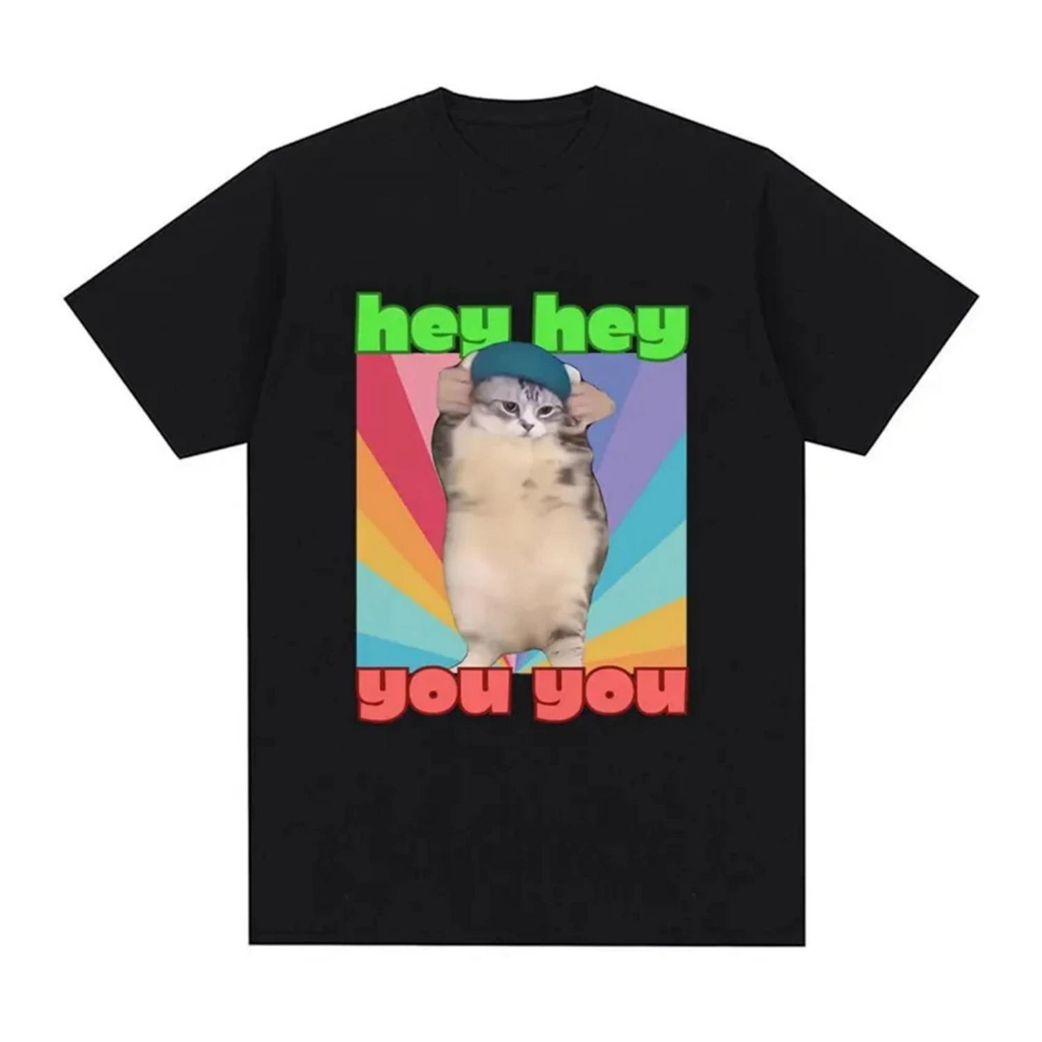 

Funny Dancing Cat Cute Meme Graphic T-Shirt Women High Quality Short Sleeve Tee Shirt O-Neck Cotton Oversized T-shirt 61412 S чёрный