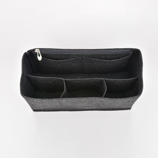 Tote Bag Insert Organizer Felt Insert with Multiple Pockets Makeup Phones Keys Organizer Protector for Tote Bag Interior Use