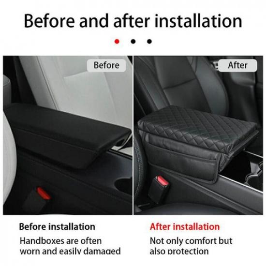 Car Accessories Armrest Cushion Cover Center Console Box Pad Leather Protector