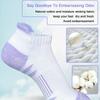Womens Ankle Anti-blister Thick Cushioned Wicking Odor Resist Athletic Running Socks 5 Pairs