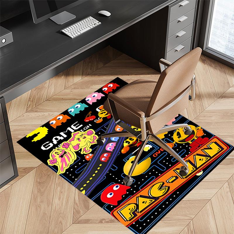 P-PacMan Game Printed Absorbent Washable Carpet, Non-Slip Bathroom Mats, Kitchen Rugs, Yoga Mat,Living Room Entrance, Camping Picnic Rugs