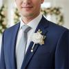 Wedding Boutonniere and Wrist Flower Set Wrist Jewelry For Wedding Ceremony Celebration Bride Groom Dressingup Props