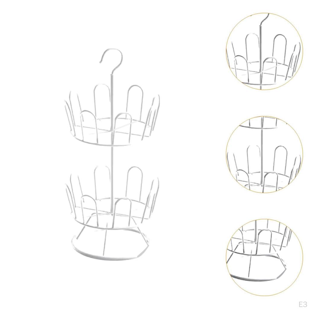 Revolving Shoe Rack Circular Practical Large Capacity Standing Rotating Organizer for Dorm