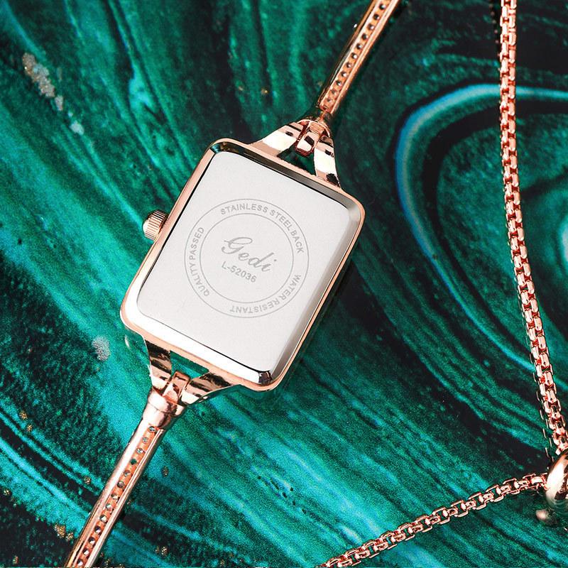 Summer Small Square Watch Women'S Fashion Luxury Temperament Bracelet Waterproof Bracelet Watch