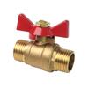 1 Piece Air Compressor Water Gas Oil Shut Off Valve Butterfly Stem Brass Ball Valve 1/4" 3/8" 1/2" Bsp Threaded Male To Female