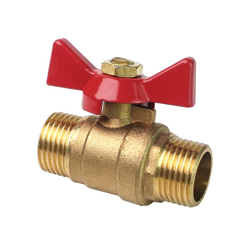 1 Piece Air Compressor Water Gas Oil Shut Off Valve Butterfly Stem Brass Ball Valve 1/4" 3/8" 1/2" Bsp Threaded Male To Female