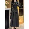 Knitted bottoming dress three-piece women's autumn and winter new high-end suit skirt
