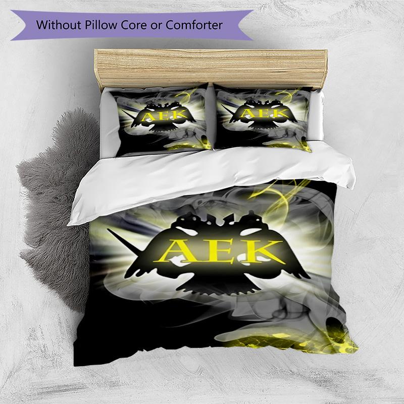 3pcs Duvet Cover Set (1*Duvet Cover + 2*Pillowcase, Without Core), AEK Athens FC Print Bedding Set, Bedroom Decor, All‑Season, Birthday Gift